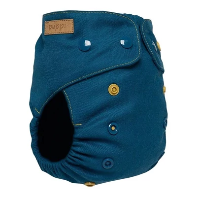 Puppi mosható pelenka külső - patentos - merinói gyapjú - Royal Blue